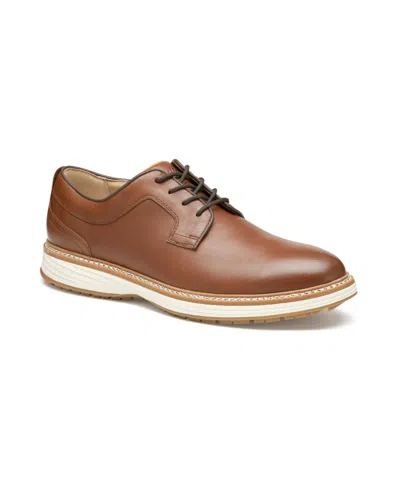 Johnston & Murphy Men's Waterproof Upton Gl1 Luxe Hybrid Shoes In Tan Waterproof Full Grain