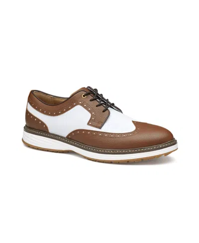 Johnston & Murphy Men's Waterproof Upton Gl3 Luxe Hybrid Shoes In Tan,white Waterproof Leather