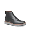Johnston & Murphy Men's Waterproof Upton Lug Plain Toe Boots In Black Waterproof Full Grain