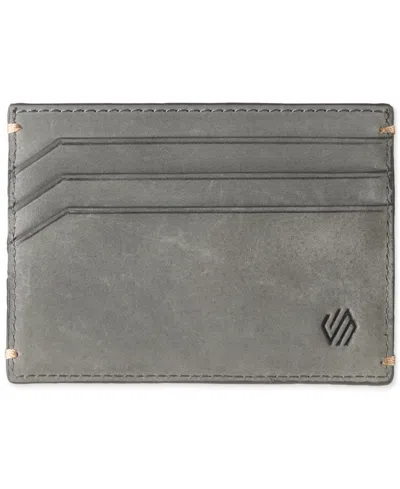 Johnston & Murphy Men's Weekender Oil-tanned Leather Card Wallet In Gray
