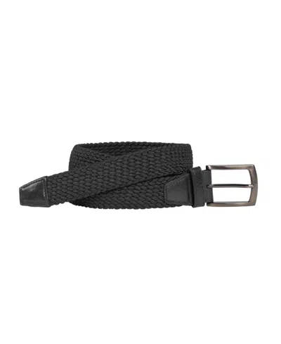 JOHNSTON & MURPHY MEN'S WOVEN STRETCH KNIT BELT