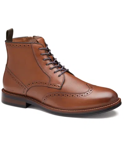Johnston & Murphy Men's Xc+ Durham Round Toe Embossed Boots In Brown