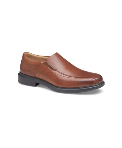 Johnston & Murphy Men's Xc4 Stanton 2.0 Runoff Waterproof Leather Slip-on Loafers In Tan Full Grain Leather