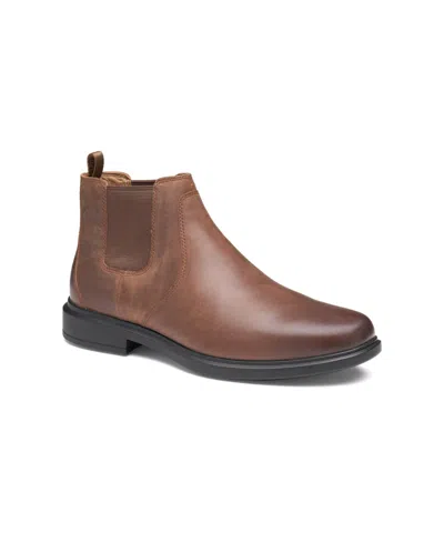 Johnston & Murphy Men's Xc4 Stanton 2.0 Waterproof Leather Chelsea Boots In Tan Oiled Full Grain Leather