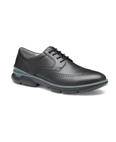 Johnston & Murphy Men's Xc4 Tanner Wingtip Dress Casual Shoe In Black Waterproof Full Grain