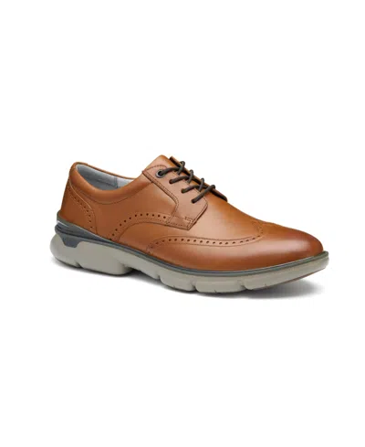 Johnston & Murphy Men's Xc4 Tanner Wingtip Dress Casual Shoe In Tan Waterproof Full Grain