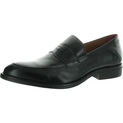 Johnston & Murphy Mens Solid Loafers In Black