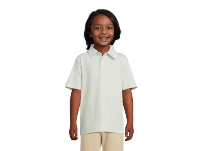 Johnston & Murphy Micro Stripe Polo (big Kid) Boy's Clothing Green : Xs (big Kid), Polyester/spandex