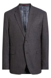 Johnston & Murphy Microcheck Wool Sport Coat In Gray