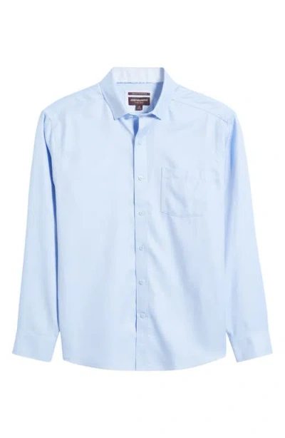Johnston & Murphy Non-iron Cotton Dobby Dress Shirt In Blue