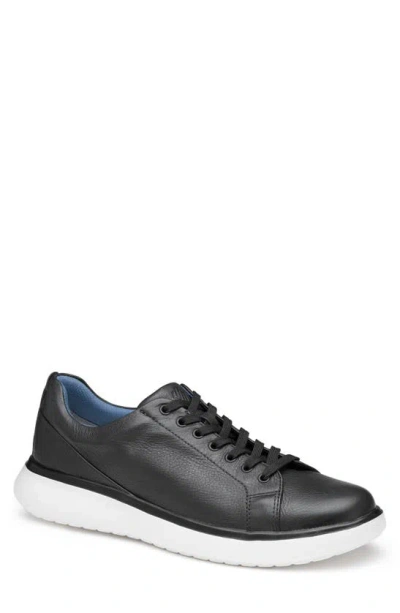 Johnston & Murphy Oasis Lace-to-toe Sneaker In Black Full Grain