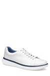 Johnston & Murphy Oasis Lace-to-toe Sneaker In White Full Grain