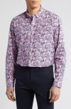 JOHNSTON & MURPHY PAISLEY PRINT COTTON BUTTON-UP SHIRT