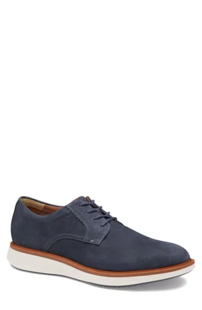 Johnston & Murphy Parker Waterproof Plain Toe Derby In Blue