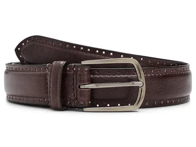 Johnston & Murphy Perfed Edge Belt Belts Brown: 42" Waist