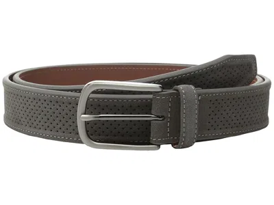 Johnston & Murphy Perforated Suede Men's Belts Grey: 44 In Gray