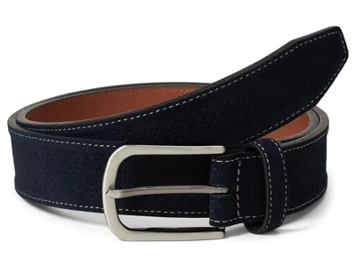 Johnston & Murphy Perforated Suede Men's Belts Navy: 44 In Black