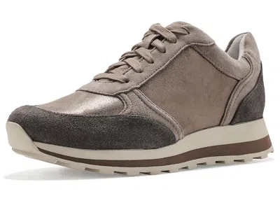 Johnston & Murphy Piper Lace-up Women's Shoes Taupe: 8 M, Suede/synthetic In Gray