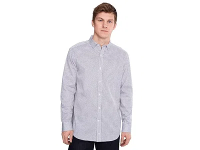 Johnston & Murphy Printed Cotton Shirt In Blue