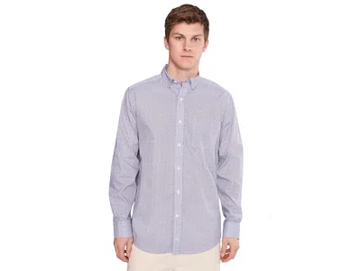Johnston & Murphy Printed Cotton Shirt In Blue