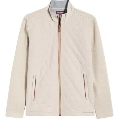 Johnston & Murphy Quilted Full-zip Jacket In Brown