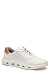 Johnston & Murphy Reactivate Sneaker In White Full Grain