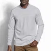 Johnston & Murphy Reversible Long Sleeve V Neck Shirt In White/storm In Multi