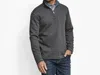 Johnston & Murphy Reversible Solid 1/4 Zip Sweater In Olive/charcoal