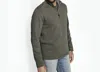Johnston & Murphy Reversible Solid 1/4 Zip Sweater In Olive/charcoal In Gray