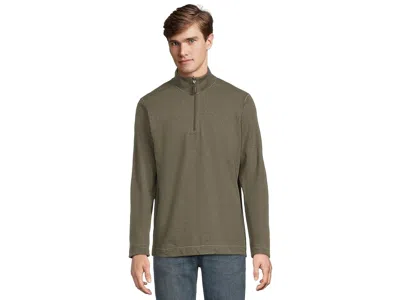 Johnston & Murphy Reversible Solid Quarter-zip In Green