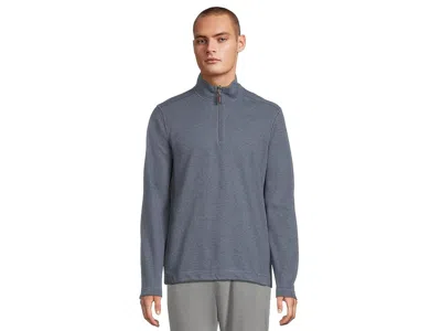Johnston & Murphy Reversible Solid Quarter-zip In Gray