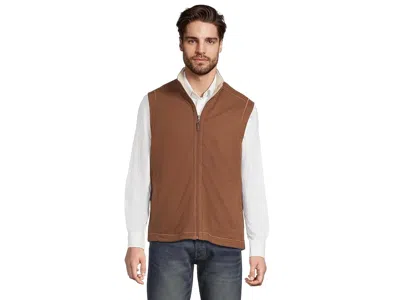Johnston & Murphy Reversible Solid Vest In Brown