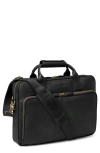 Johnston & Murphy Rhodes Leather Briefcase In Black Full Grain