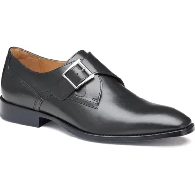 Johnston & Murphy Men's Richland Monk Strap Dress Shoes In Black Full Grain