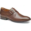 Johnston & Murphy Richland Monk Strap Shoe In Mahogany Full Grain