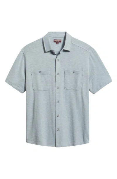 Johnston & Murphy Riley Short Sleeve Button-up Shirt In Blue