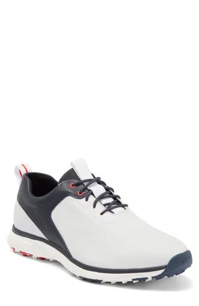 Johnston & Murphy S1 Luxe Golf Sneaker In White/navy