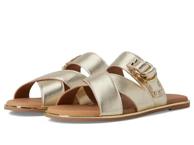 Johnston & Murphy Shayla Cross-band Slide Women's Sandals Gold Metallic: 6.5 M
