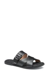 Johnston & Murphy Shayla Crossover Slide Sandal In Black Calfskin