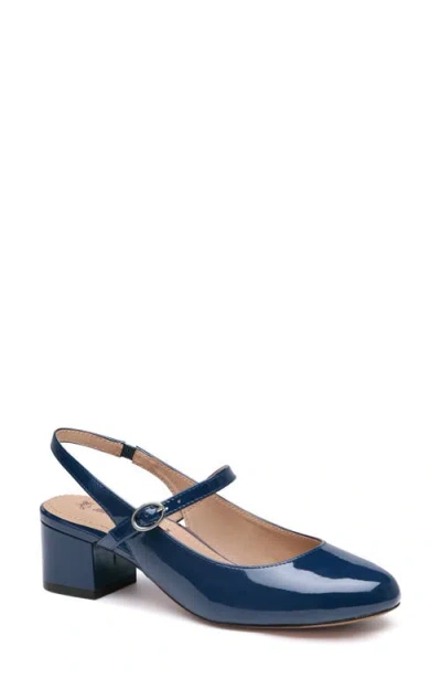 Johnston & Murphy Sienna Mary Jane Slingback Pump In Blue