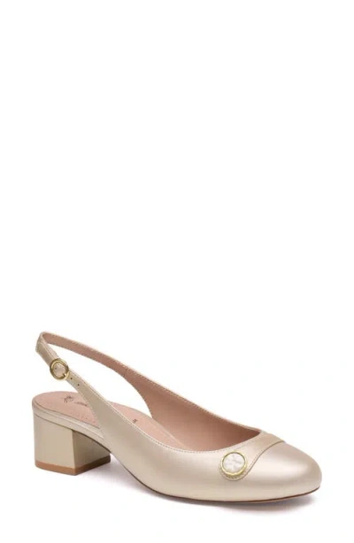 Johnston & Murphy Sienna Slingback Pump In Gold