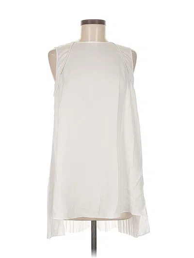 Pre-owned Johnston & Murphy Sleeveless Blouse In White