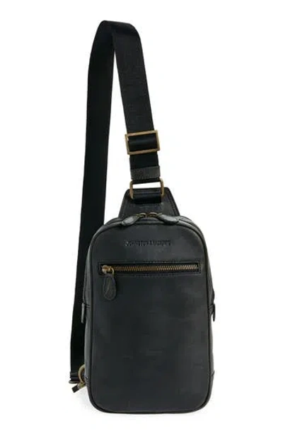 Johnston & Murphy Sling Shoulder Bag In Black