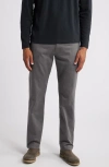 Johnston & Murphy Straight Leg Stretch Pima Cotton Pants In Dark Charcoal