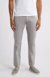 Johnston & Murphy Straight Leg Stretch Pima Cotton Pants In Light Gray