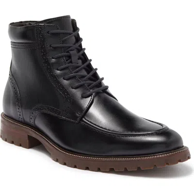 Johnston & Murphy Stratford Leather Boot In Black