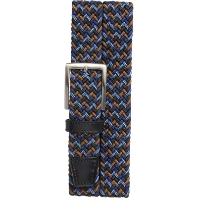 Johnston & Murphy Stretch Braided Belt In Multi