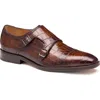 Johnston & Murphy Sullivan Cap Toe Double Monk Strap Shoe In Brown