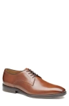 Johnston & Murphy Sullivan Plain Toe Derby In Tan Italian Calfskin