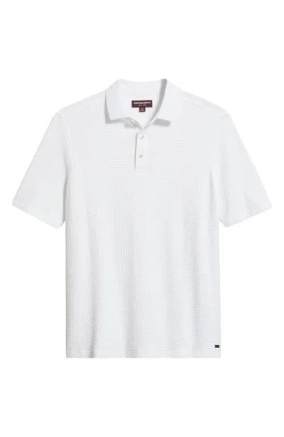 Johnston & Murphy Tilson Textured Polo In White